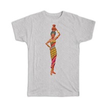 African Woman Portrait : Gift T-Shirt Ethnic Art Black Culture Ethno Design - £14.37 GBP