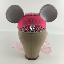 Disney Parks Princess Mickey Minnie Mouse Ears Hat Tiara Crown Veil Souv... - $29.65