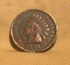 1901 Rare Old Antique Indian Head Penny Liberty Cent  Coin Green Copper Tone - £16.13 GBP
