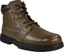 Rockport Marangue Plain Toe Men&#39;s Brown Leather Boots Size 8.5, K59210 - £63.94 GBP