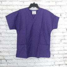 Fundamentals by White Swan Scrub Top Unisex Small Purple Short Sleeve - £8.85 GBP