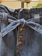 Wax Jean Women&#39;s Blue Denim 100% Cotton Casual Push Up Jeans Short Size Small - £16.51 GBP