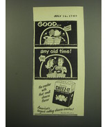 1949 Sunshine Cheez-It Crackers Ad - £14.55 GBP