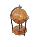 Vintage Large Zodiac Art Italian Globe w/ Hidden Cocktail Bar Rolling Ca... - £263.00 GBP