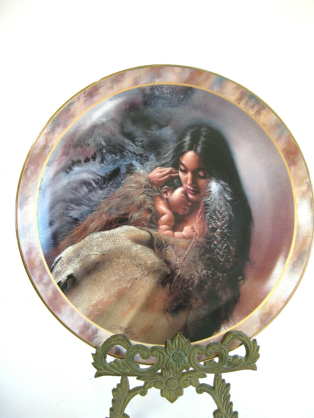 Bradford Exchange Native "Cherished Union" collector plate #499019 Pre-owned  - £11.98 GBP