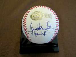 Ken Harrelson Hawk White Sox Broadcaster Signed Auto 2005 Ws Game Baseball Bas - £155.05 GBP