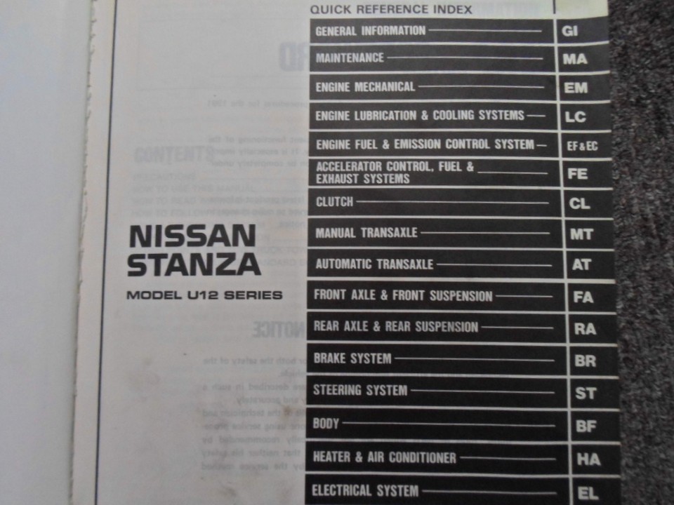 1991 Nissan Stanza Service Repair Shop Manual SET FACTORY OEM BOOKS 91 Item image 2
