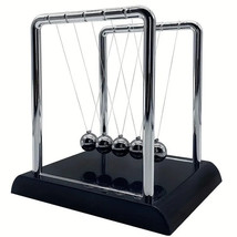 Newton&#39;s Cradle Steel Balance Small Pendulum Balls Physics Science Desk Toy - £12.48 GBP