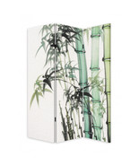 HomeRoots 3 Panel Reversible Bamboo Art Room Divider Screen - $726.66