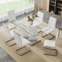 Modern Glass Dining Table Set with 6 Chairs - C-1162 - $969.99