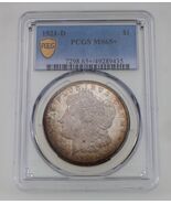 1921-D Plateado Morgan Dólar Graduado Por Calidad Como MS-65 + Borde Ton... - €689,35 EUR
