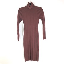 L&#39;Agence Jeanne Dress Turtleneck Long Sleeve Knit Bodycon Brown XS - £77.69 GBP