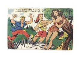 Vintage 1950s Postcard Hillbilly Run Emmy Mae Thar&#39;s Gals Comicard by Clem - $6.80 CAD