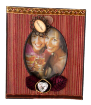 Oval Picture Frame Perfect Sister Holds 3&quot; x 4&quot; Photo Timeless Elegance - £5.32 GBP