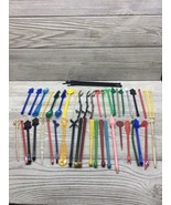 44 VTG Swizzle Sticks Clowns Baseball Bats Elks Sail Boat Spoon Flower O... - €12,88 EUR