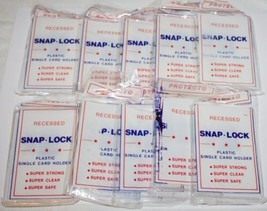 Snap Lock Standard Recessed Plastic Single Trading Card Holder Lot of 10... - £10.69 GBP