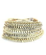 10 White with Black Recycled Flip-Flop Bracelets Hand Made in Mali, West... - $7.80