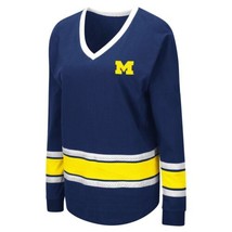 Colosseum Women&#39;s Michigan Wolverines Alrighty Long Sleeve T-Shirt Blue ... - £20.49 GBP