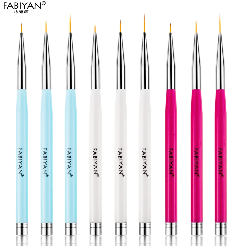 7/9/11mm Nail Art Liner Painting Pen  Acrylic UV Gel Brushes 3D Tips DIY... - £11.14 GBP