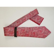 Mens Steven Land 100% Woven Silk Big Knot Tie and Hankie Set BW2436-05 Red image 2