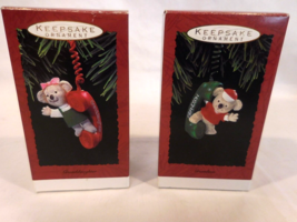 Hallmark Keepsake Ornament &quot;Granddaughter&quot; and &quot;Grandson&quot; 1993 Retired MIB - $7.92