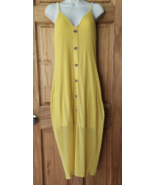 Express Maxi Dress Women Size Large Yellow Summer V-Neck Spaghetti Straps - $19.80