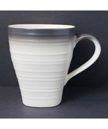 Mikasa Swirl Square Ombre Graphite Beige Gray 12 oz. Ceramic Coffee Mug Cup - £12.06 GBP
