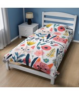 Velveteen Plush Blanket - Botanical Floral Cats Print, Cozy Home Decor, ... - $29.53 CAD
