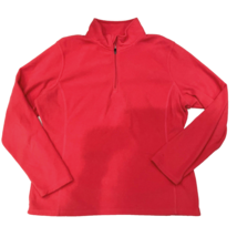 Champion Sweatshirt Womens Large Bright Pink Fleece 1/4 Zip Pullover Warm Fuzzy - £5.93 GBP