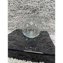 Small Clear Blown Glass Round Mini Aquarium Fish Bowl Transparent 4&quot;X2.5&quot; - £9.45 GBP