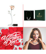Chrome and Rose-Gold Plated Rose Flower with Rhodium Plated Necklace by ... - $1,560.80 MXN