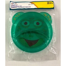 Angel of Mine Divided Plate pack of 2 Green Turtle 7.75 in New Plastic N... - $7.91