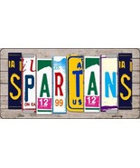 Spartans Wood License Plate Art Novelty Metal License Plate No Real Wood... - $20.30 CAD