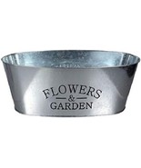 Aluminum Galvanized Planter Flowers And Garden Greenbrier Intl Inc. oval... - $165.80 MXN