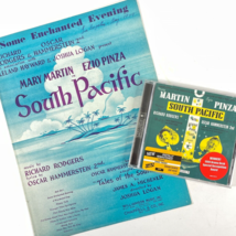 South Pacific Martin Pinza Vtg Sheet Music + 2 Orig Broadway Cast Recording CDs - £27.25 GBP