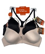 Warner's Bra Wirefree Front Close Racerback Lift Comfort Elements of Bliss 1012 - $55.98