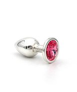 Solid Silver Butt Plug with Austrian Rose Crystal · Sterling Intimate An... - $535.85 CAD