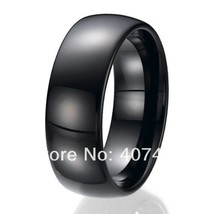 Free Shipping Hot Sales 8MM Black Domed Bridal Ring His /Her Men&#39;s Tungsten Carb - £29.27 GBP