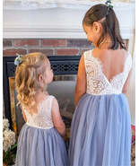 Girl Children Clothing Summer Princess Party Wedding Birthday Lace Flowe... - £19.98 GBP