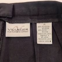 Villager Liz Claiborne Comp Women’s Black Rear Zipper A-Line Pocket Skirt Sz 14 image 4