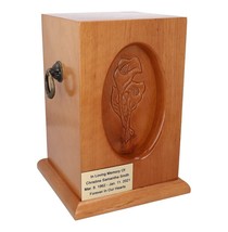 Cremation Urn for Adult Unique Memorial Funeral Casket for ashes Wooden ... - $153.53+