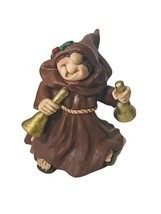 Holiday Friar Folk Figurine Maureen Monk Christmas Gift 1999 Golden Bells Vtg - £31.61 GBP