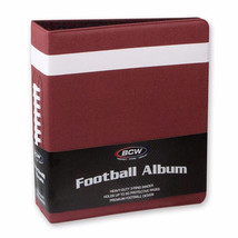 6 BCW 3&quot; Heavy Duty D-ring Premium Brown Football Collectors Binder Albums - £90.40 GBP