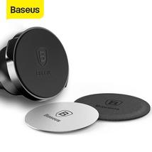BASEUS Magnetic Metal / Leather Adhesive Discs, In Car Mobile Phone / Sat Nav - £12.05 GBP