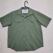 Orvis Mens Shirt Size XL Green Classic Collection Mens Short Sleeve Button Up  - £18.28 GBP