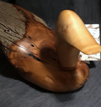 Busy Woods Duck Carved From 100 old Fence Post by Greg Weimer 12&quot; With Tag - $79.20