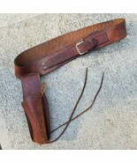 Viking Hand Made Belt Holster Leather 7026 Size 38 XL Revolver Western V... - $1,836.37 MXN