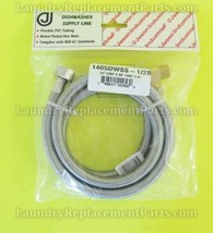 1/2COMP X 3/8COMP x60&quot;W/3/8 Elbow Stainless Steel Dishwasher Hose #1405DWSS-1/2B - £8.56 GBP
