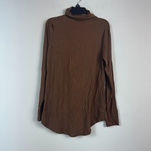 JM Collection Womens XS Red Maple Brown Turtleneck Long Sleeve Top NWT BR54 - £15.36 GBP