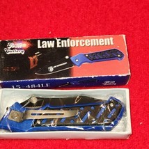 NEW Law Enforcement Blue pocket knife with box - $10.69